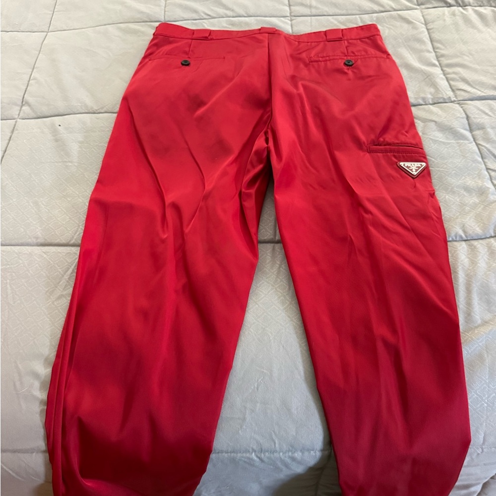 Prada Red Dress Pants with Straight Leg Design - Picture 4 of 5